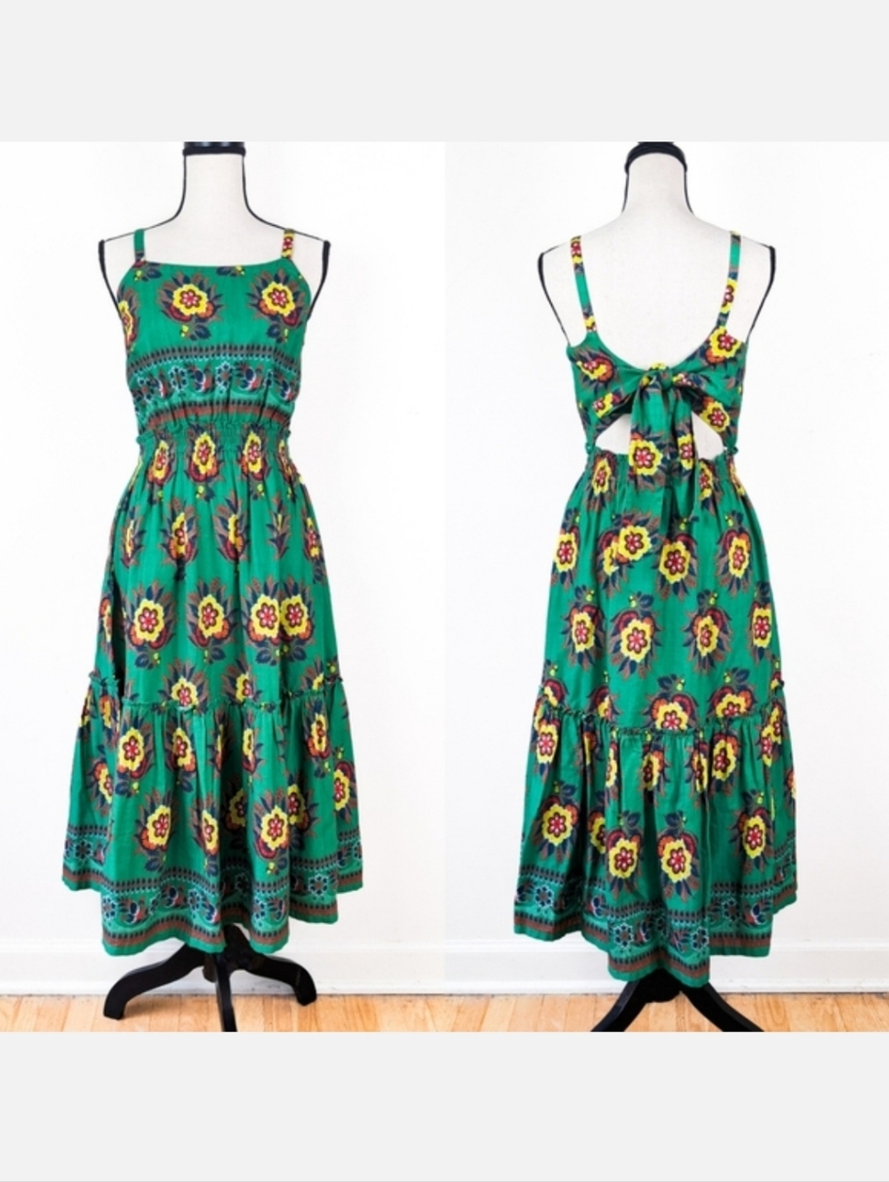 🦋LAST🦋 NWT Kopal Lulu Dress, Parrot Sunflower, Size Large